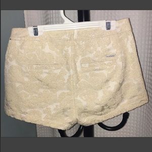 Abercrombie & Fitch Cream Patterned Dress Shorts